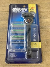 Gillette Proglide 1 Razor and 4 Cartridges -Get Closer Effortlessly - Best Price
