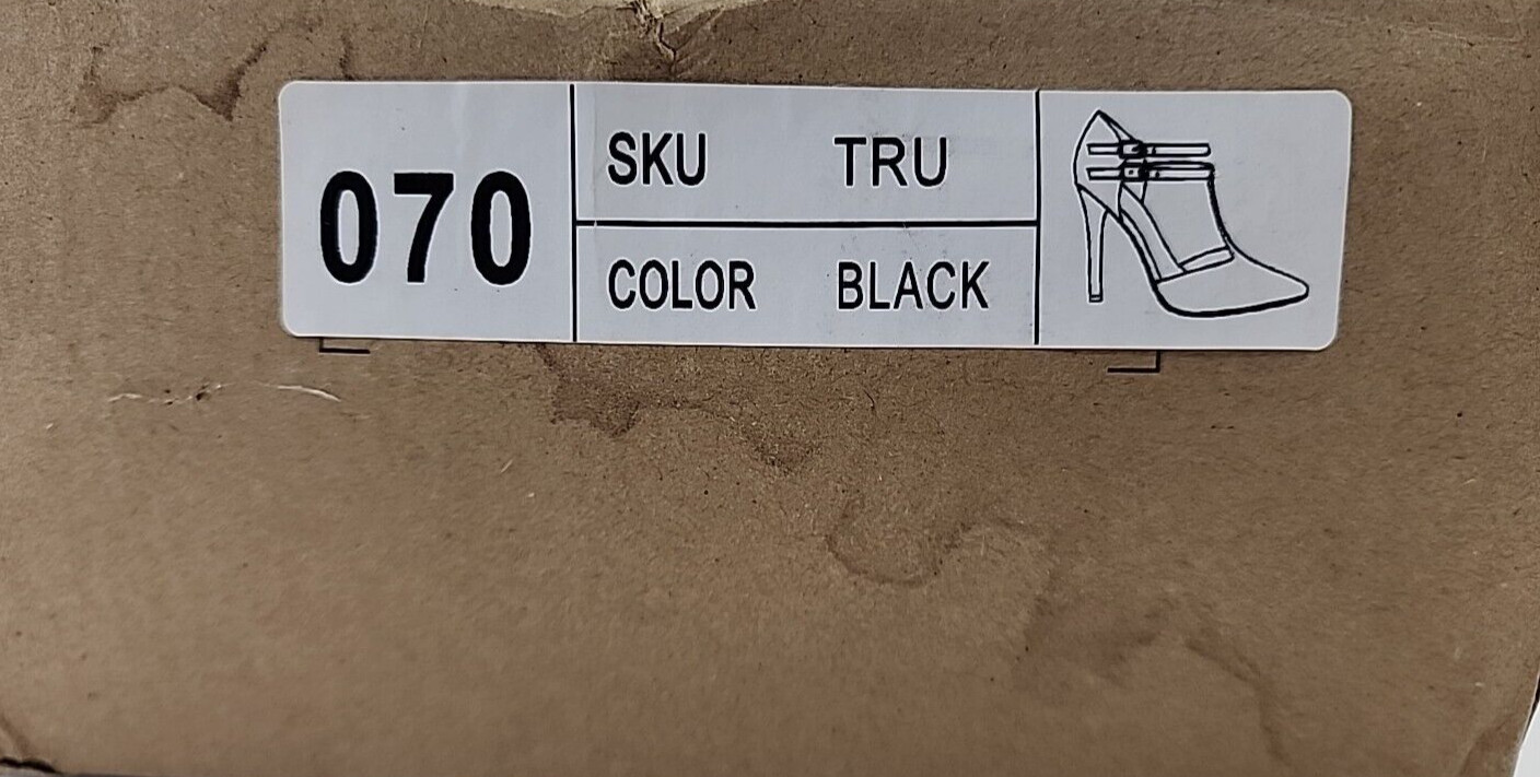 Journee Collection Womens Tru Dress Shoes Size 7 M Black Faux Patent Leather NEW