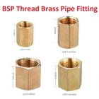 BSP Female Thread 1/8" 1/4" 3/8" 1/2" Brass Pipe Fitting Adapter DIY Coupler