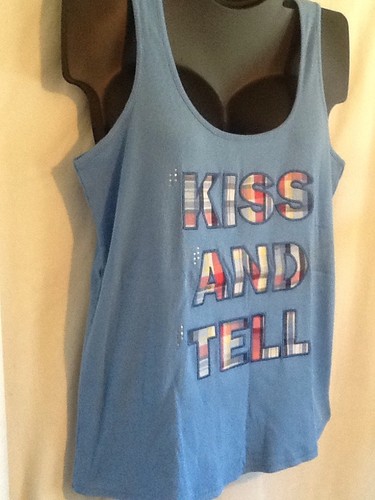 Cacique Schlaf Tank Shirt 100% Baumwolle blau Kiss and Tell Übergröße Lane Bryant - Bild 6 von 11