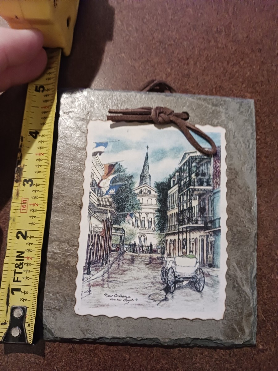 New Orleans Slate Historic Roof Tile Art Print Vieux Carre Area