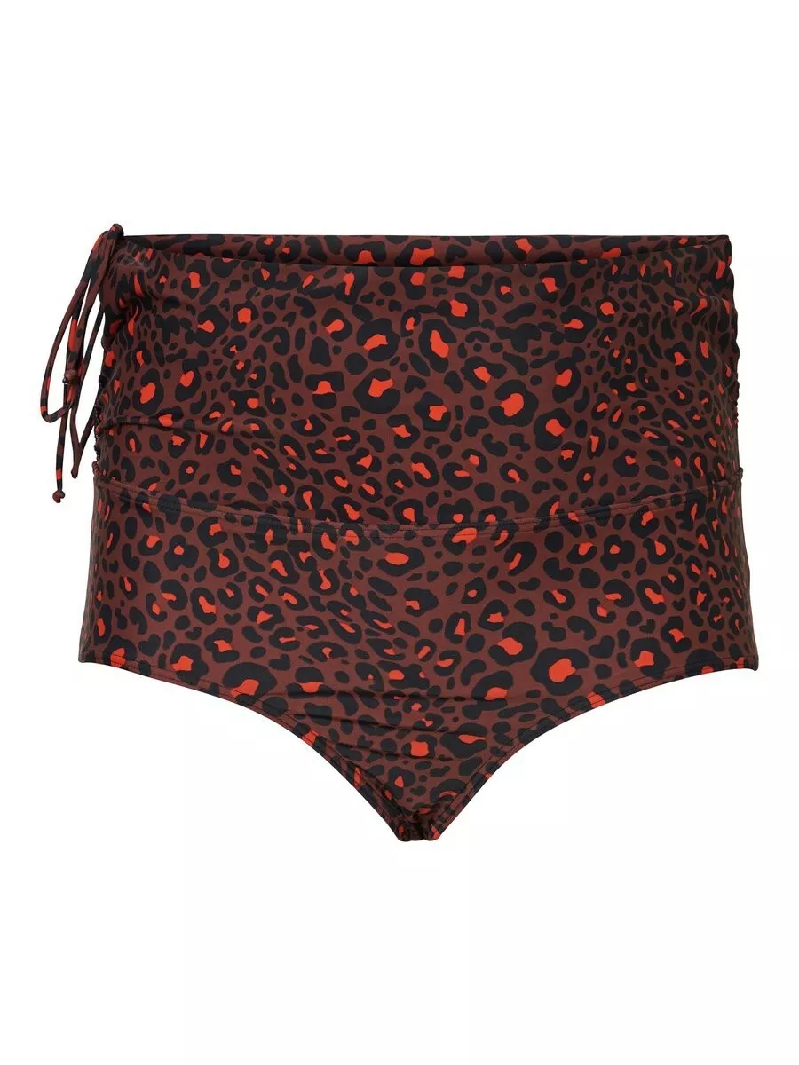 JUNAROSE BY VERO MODA ROCKY ROAD LEOPARD PRINT BIKINI BOTTOMS SIZE