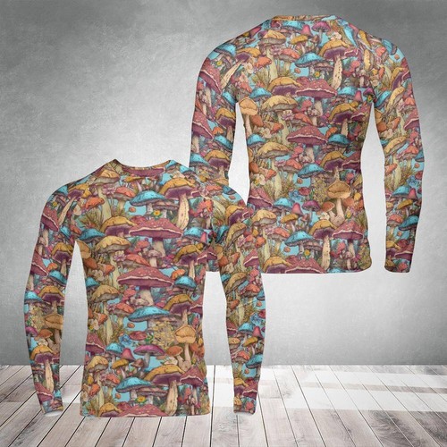 Mushroom Long Sleeve Rash Guard MMA Jiu Jitsu - Picture 2 of 10