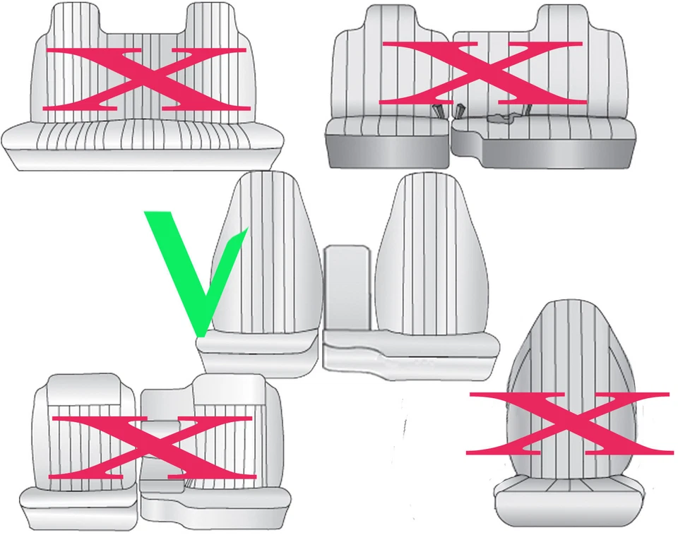 Truck/Pickup Cotton Car Seat Covers Fits 1991-1997 Ford ranger +CONSOLE COVER - Image 2 of 4