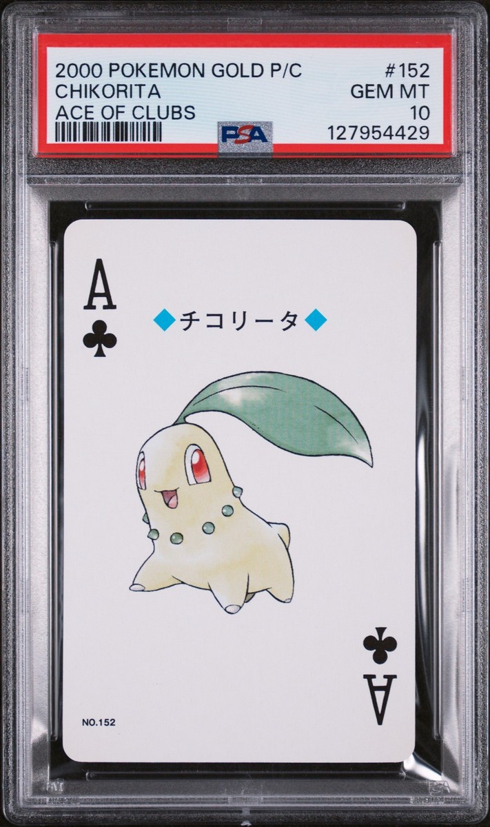 2000 POKEMON GOLD VERSION PLAYING CARDS ACE OF CLUBS #152