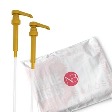 2 Pack Gold Coffee Syrup Pumps, Fits Torani, Davinci, Starbucks 750ml Bottles