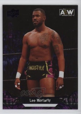 2023 Upper Deck AEW All Elite Wrestling Purple Pyro /149 Lee Moriarty #26 02v3