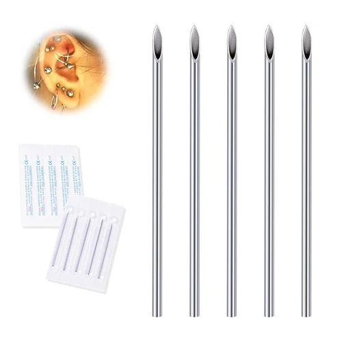 16G Body Piercing Needles,10Pcs  Sterile Disposable Stainless Steel Needles for video thumbnail