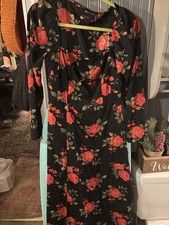 ASOS Women's Dress US 6 Black Floral Long Sleeve