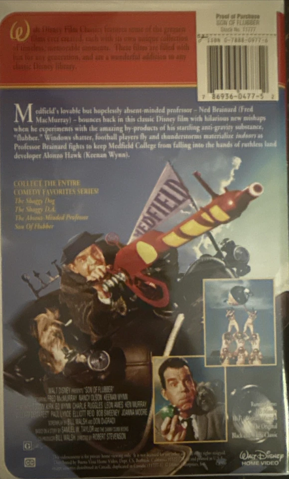 Fred MacMurray ‘Son of Flubber’ VHS Sealed 1997 EX Foto 2 de 2