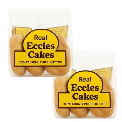 Traditionelle Eccles Kuchen aus Lancashire 2 Packungen à 4 (insgesamt 8) reichhaltige Butter