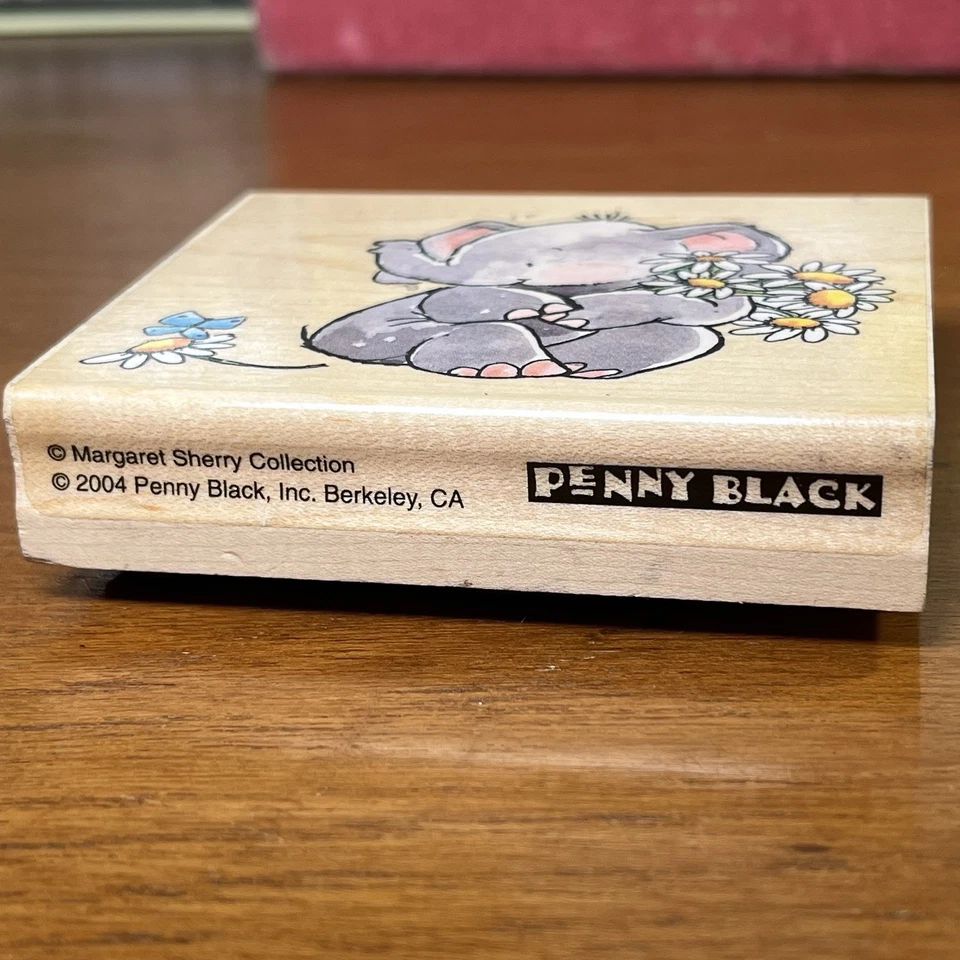 Sello de goma de elefante negro de colección Penny Margaret Sherry Embrace 2004 montado 2892 k Foto 3 de 4