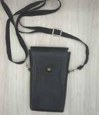 Antique Kodak Camera Bag Black Leather 7" Long