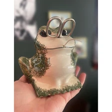 Vintage Babbacombe Pottery frog scissor and string holder frog gift vintage frog
