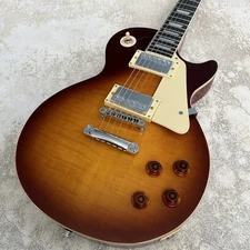 Brand New Solid LP Smoky Flame Top Electric Guitar Chrome Parts USA Shipment