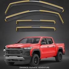 In-Channel Window Rain Guards Compatible With Truck Chevy Colorado/GMC Canyon...