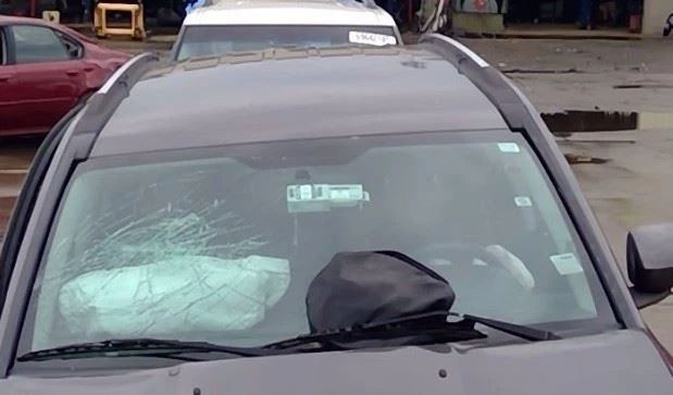 Espejo retrovisor 10 11 12 13 14 15 16 2017 Dodge Caravan atenuación automática con micrófono Foto 3 de 4