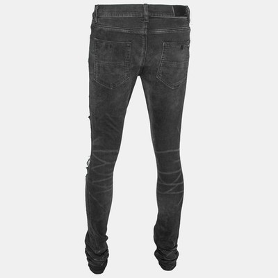 Amiri black zipper destroys jeans 30 アミリ Amiri Black Denim Zipper Detail Distressed Jeans M | eBay