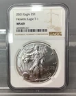 2021 T-1 American Silver Eagle - NGC - MS 69