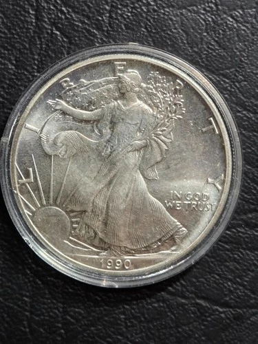 1990 BU $1.00 American Eagle  Silver Dollar