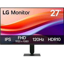 LG 27" 120Hz 1ms Gaming Monitor HDR10 sRGB 99 1080p Slim Bezel