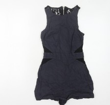 Topshop Women's Black Lace Playsuit, Size 6, Party Style