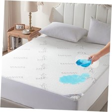 Size Waterproof Mattress Protector Viscose Derived from Bamboo, King White