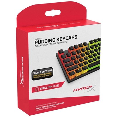 HyperX Pudding Keycaps, Zweischichtiges Design, RGB-Beleuchtung, QWERTZ deutsche