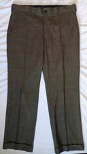 Ralph Lauren Purple Label Grey Gregory Hand-Tailored Wool Trouser Size 35/36