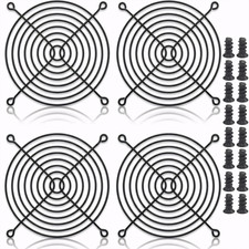 Easycargo 4Pcs 120Mm Fan Grill Guard Black with Screws