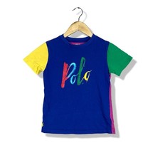 Polo Ralph Lauren T-Shirt Kids 6 Blue Colorblock Prep School Sporty