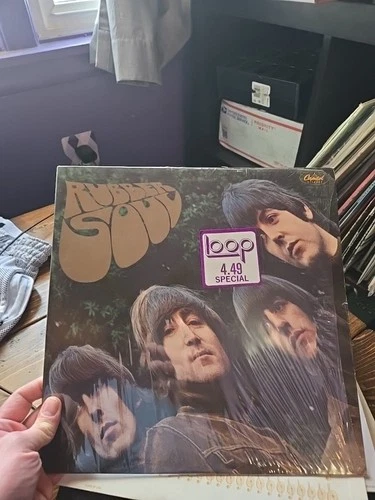 THE BEATLES RUBBER SOUL 1965 LP Capitol SW-2442 Purple Label Reissue EX/EX
