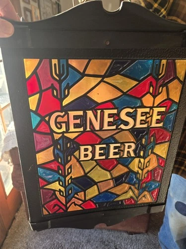 Genesee Beer Sign Stained Glass Look, Bar Light  Vintage