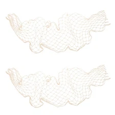  2 PCS Decorative Fishing Net for Table Beach Birthday Party Decorations