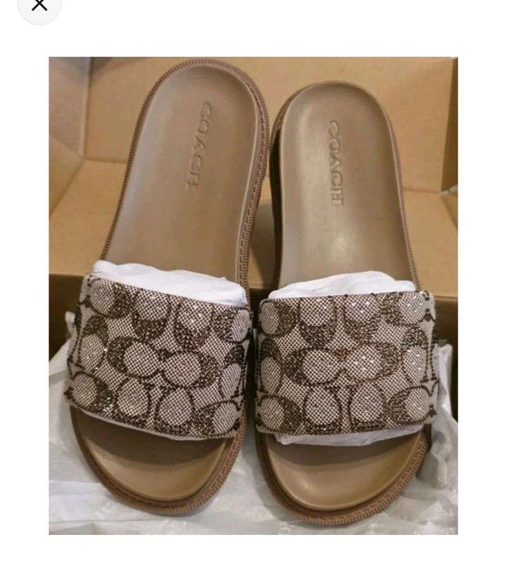 Coach Signature Slide Sandals for Women for sale | eBay