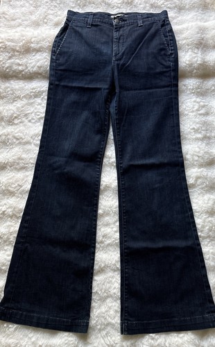 Vince Wide Leg Flare Long Dark Wash Jeans Size 28