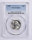 MS65 1959 Washington Quarter 25c PCGS Blue Lbl *3973