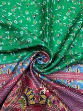 Vintage Silk Saree for Crafting, Sewing, Quilting, Upcycled Projects SS2535