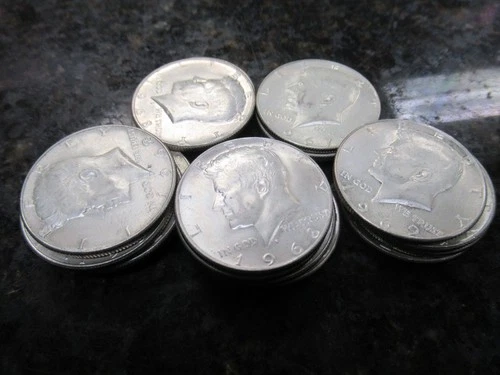 NICE!! Roll Of 20 UNC Kennedy Half Dollars 40% Silver 1965 To 1969 FREE SHIP!!