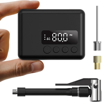 #ad #ad Mini Bike Pump Max 130 Psi Electric Tire Pump Auto Stop Portable Bicycle Pump $49.49