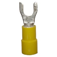100 Yellow Spade Fork Terminals Wire Connectors 12-10 Gauge 10 STUD USA MADE