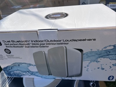 SOUND PRO Dual Bluetooth Indoor & Outdoor Loudspeaker Pair for Patio, White