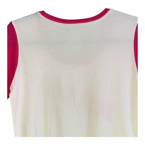 Nike Womens The Nike Tee T-shirt SZ MEDIUM Pink White Short Sleeve Athletic Wear - Picture 8 of 15