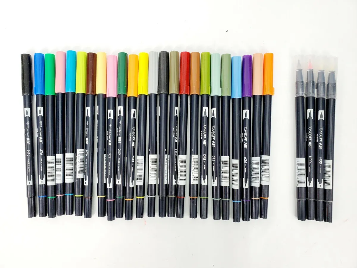 Tombow Dual Brush Pen Professional Grade Art Marker - Set Of 28