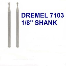 2 NEW AUTHENTIC DREMEL DIAMOND WHEEL POINT BITS 7103 1/8" SHANK HIGH GRADE STEEL