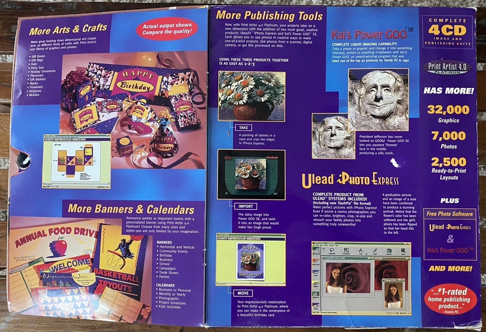 Print Artist 4.0 Platinum SIERRA HOME © 1998 Sierra On-Line WIN 95 & MAC CD - Image 4 of 4