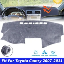 Dash Cover Mat For Toyota Camry 2007-2011 US Gray Dashboard Pad Carpet Anti-Slip