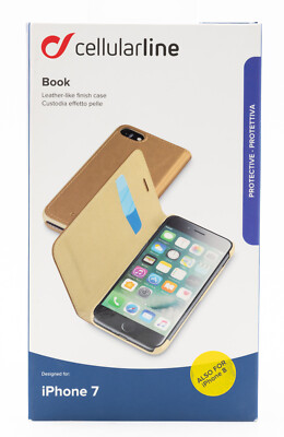 Cellularline Handy Tasche Apple iPhone 7 8 SE20 Hülle Kartenfach Case Book 566