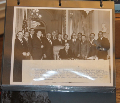 1970 8x10 Photo of Bob Dole and James Pearson with Farm Bureau Leaders
