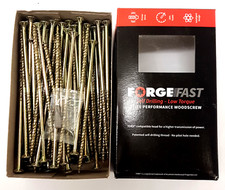 Image of ForgeFast Self Drill Low Torque Wood Screws  PVC Yellow  w Bit 6x150mm Box 100